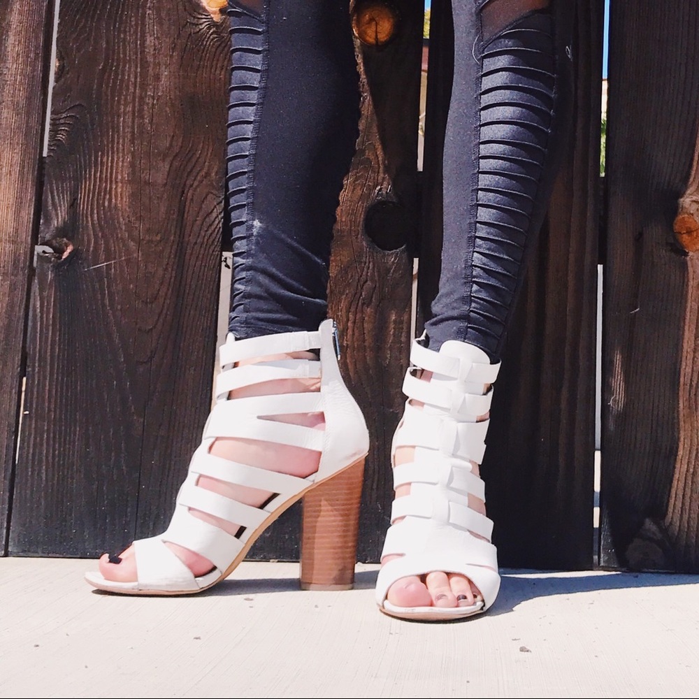 Sam Edelman White Strappy Heels